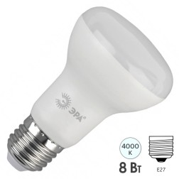 Лампа светодиодная ЭРА RED LINE ECO LED R63-8W-840-E27 8W рефлектор нейтральный белый свет 