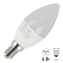 Лампа светодиодная свеча ЭРА RED LINE LED B35-6W-840-E14 R 6W нейтральный белый свет 