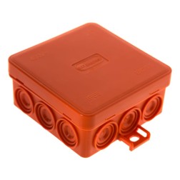 Коробка огнестойкая Е110 для открытой проводки JBL085 85х85х38, 12 выходов, IP55, 8P, (0,15-2,5 мм2) 