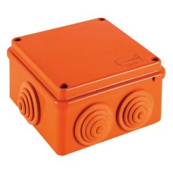 Коробка огнестойкая Е110 для открытой проводки JBS100 100х100х55, 6 выходов, IP55, 3P,(0,15-2,5 мм2) 