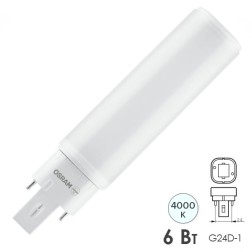 Лампа светодиодная OSRAM DULUX D13 LED 6W/840 230V EM G24D-1 