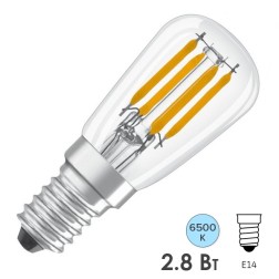 Лампа светодиодная для холодильника Osram PT2625 2,8W/865 220-240V CL E14 250lm d63x26mm Filament 