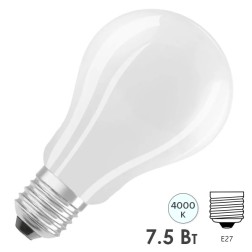 Лампа светодиодная Osram PARATHOM DIM CL A GL FR 75 7,5W/840 E27 