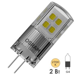 Лампа светодиодная Osram LED PPIN 40 2W/827 G4 12V DIM 200Lm d15x40mm 