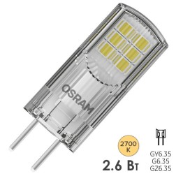 Лампа светодиодная Osram PARATHOM 30 2,6W/827 GY6.35 12V 300Lm d14x40mm 