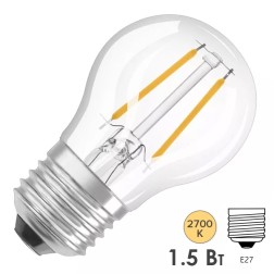 Лампа филаментная шарик Osram PARATHOM FIL PCL P15 1.5W/827 230V E27 136lm 