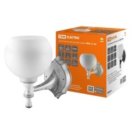Светильник TDM Бра НББ 21-60-1323 УХЛ4 max60W Е27 230V белый под серебро, плафон полушар белый IP20 