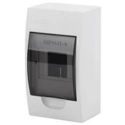 Щиток ЩРН-П-04 на 4м накладной пластиковый с прозрачной дверкой IP41 ЭРА SIMPLE (5056306019005) 
