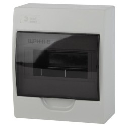 Щиток ЩРН-П-08 на 8м накладной пластиковый с прозрачной дверкой IP41 ЭРА SIMPLE (5056306019043) 