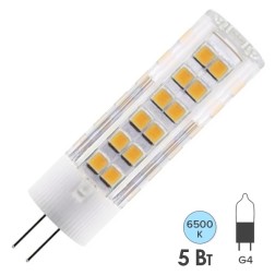 Лампа светодиодная TDM G4 5W AC/DC 12V 6500K SMD 16х57мм 