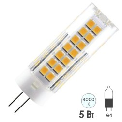 Лампа светодиодная TDM G4 5W 230V 4000K SMD 16х55мм 