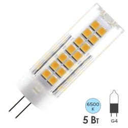 Лампа светодиодная TDM G4 5W 230V 6500K SMD 16х55мм 