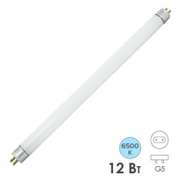 Лампа люминесцентная линейная двухцокольная ЛЛ-12/12Вт, T4/G5, 6500 К, длина 368,2мм TDM 