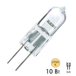 Лампа капсульная галогенная TDM JC 10W 12V G4 прозрачная 