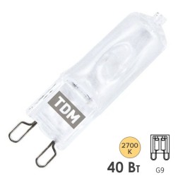 Лампа капсульная галогенная TDM JCD 40W 230V G9 матовая 