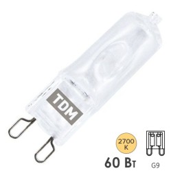 Лампа капсульная галогенная TDM JCD 60W 230V G9 матовая 