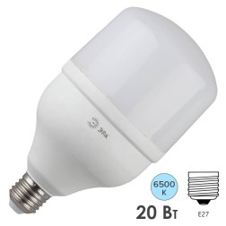 Лампа светодиодная ЭРА STD LED POWER T80-20W-6500-E27 колокол холодный дневной свет 