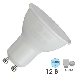 Лампа светодиодная ЭРА STD LED MR16-12W-860-GU10 12W софит холодный дневной свет 