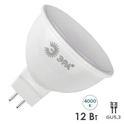 Лампа светодиодная ЭРА STD LED MR16-12W-840-GU5.3 12W софит нейтральный белый свет 