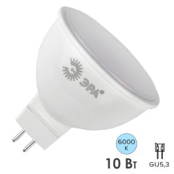 Лампа светодиодная ЭРА STD LED MR16-10W-860-GU5.3 10W софит холодный дневной свет 