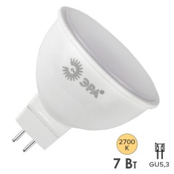 Лампа светодиодная ЭРА RED LINE LED MR16-7W-827-GU5.3 7W софит теплый белый свет 