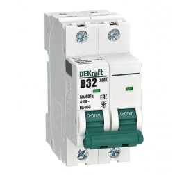 Автоматический выключатель DEKraft 2-полюсный ВА-103 D32 2Р 6кА (автомат) 