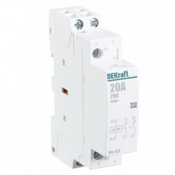 Модульный контактор 2НО 20А 230В МК-103 DEKraft 