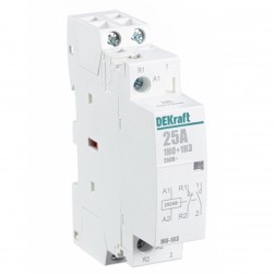 Модульный контактор 1НО+1НЗ 25А 230В МК-103 DEKraft 