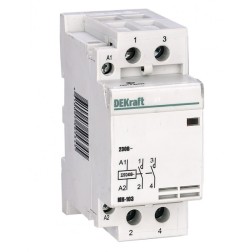 Модульный контактор 2НЗ 63А 230В МК-103 DEKraft  Модульный контактор 2НЗ 63А 230В МК-103 DEKraft