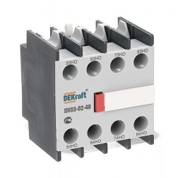 Приставка контактная лицевой установки ПК-03-02-40 4НО для КМ-103 DEKraft 