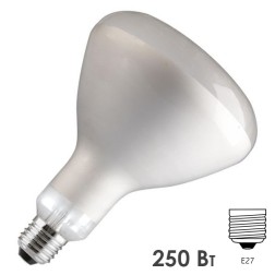 Лампа инфракрасная Tungsram 250W R IR CL E27 235-245V прозрачная 