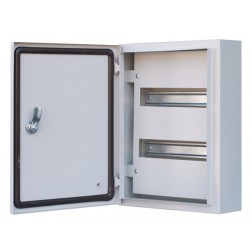 Корпус металлический распределительный навесной 400х300х120 2х12м IP54 ЩРН-24 DEKraft 