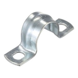 Скоба оцинкованная двухлапковая, для трубы D35mm (100шт/уп) 