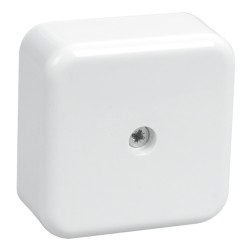 Коробка КМ41206-01 распаячная для о/п 50х50х20 мм белая (4 клеммы 3мм2) 