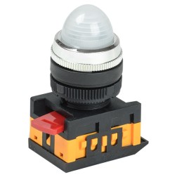 Лампа ИЭК AL-22 сигнальная d22мм белый неон/240В цилиндр  Лампа ИЭК AL-22 сигнальная d22мм белый неон/240В цилиндр