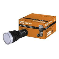 Лампа TDM AD-16DS(LED)матрица d16мм белый 230В АС 