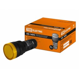 Лампа TDM AD-16DS(LED)матрица d16мм желтый 230В АС 