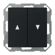 Выключатель для рольставней Gira E2 Черный матовый (в сборе) 