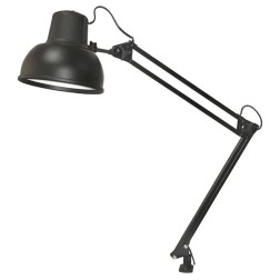 Настольный светильник Бета-К НДБ37-60-159 под лампу ЛОН/LED, max 60W 220V Е27, на струбцине, черный 