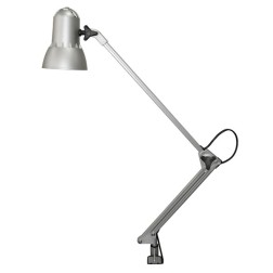 Настольный светильник Надежда НДБ37-40-169 под лампу ЛОН/LED max 40W 220V Е27, на струбцине, серебро 