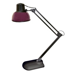 Настольный светильник Бета-К НДБ37-60-159 под лампу ЛОН/LED, max 60W 220V Е27, струбцина, фиолетовый 