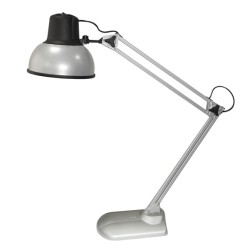 Настольный светильник Бета + ННБ37-60-158 под лампу ЛОН/LED, max 60W 220V Е27, на подставке, серебро 