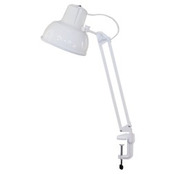 Настольный светильник Бета-КУ НДБ37-60-171 под лампу ЛОН/LED max 60W, 220V Е27, на струбцине, белый 