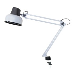 Настольный светильник Бета НДБ37-60-013 под лампу ЛОН/LED max 60W, 220V Е27, на струбцине, серебро 