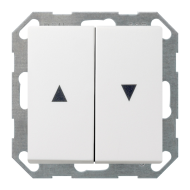 Выключатель для рольставней Gira E2 Белый шелковисто-матовый (в сборе) 