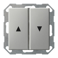 Выключатель для рольставней Gira E2 Нержавеющая сталь (в сборе) 