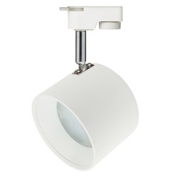 Трековый светильник однофазный ЭРА TR15 GX53 WH/SL под лампу Gx53, алюминий, цвет белый+серебро 