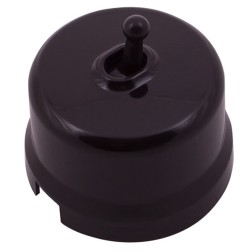 Кнопка 1-тумблерная Bironi Лизетта, пластик коричневый (тумблерный) 