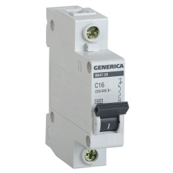 Автоматический выключатель GENERICA ВА 47-29 1Р 10А 4,5кА характеристика С ИЭК (автомат) 