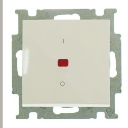 Выключатель с клавишей, 2-полюсный, 20 А АВВ Basic 55, слоновая кость (1020/2 UCK-92) (бежевый) 